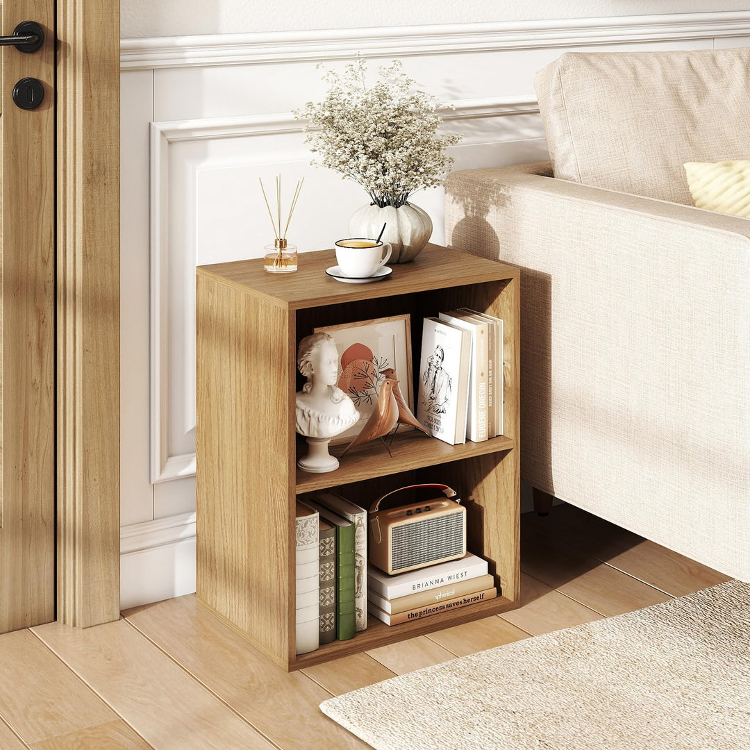 Giantex 2-Cube Bookshelf | 2-Layer Storage Shelf Bookcase w/Large-Capacity Open Storage Space