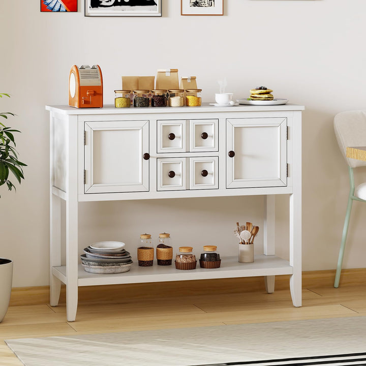 Giantex Sideboard Buffet Cabinet with Storage, 42’’ Wood Credenza