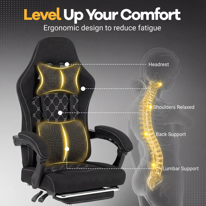 Giantex Gaming Chair | Ergonomic Computer Chair with Headrest