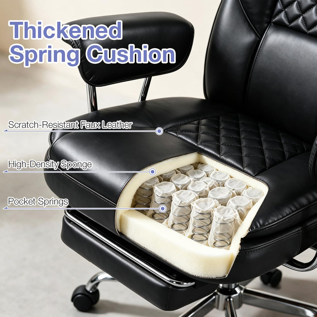 GIANTEX Big and Tall Ergonomic Office Chair with Footrest &amp; High Back