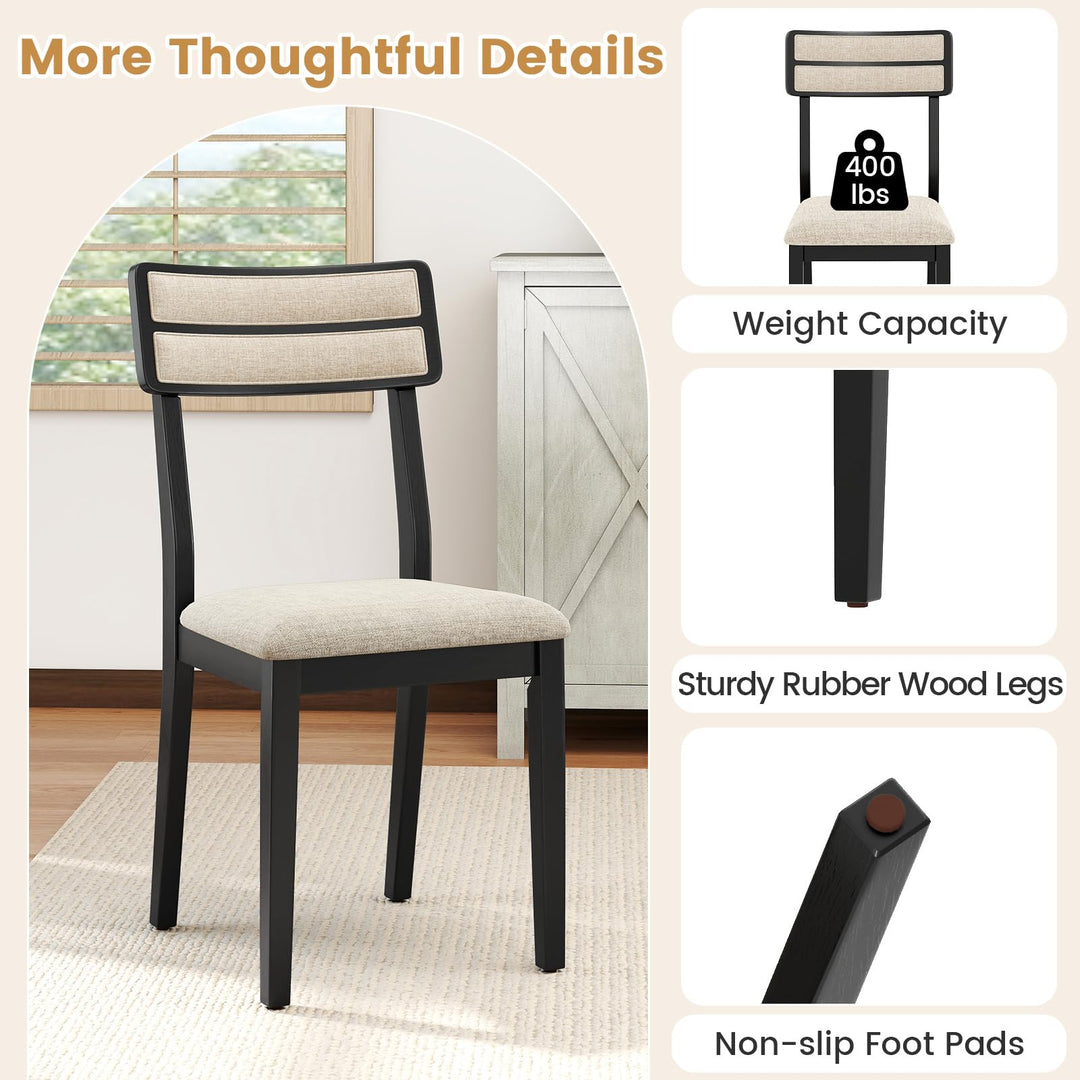 Giantex Modern Dining Chairs Set of 2/4 Upholstered Kitchen Chair