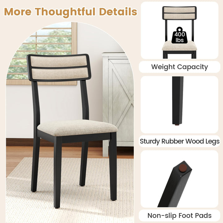 Giantex Modern Dining Chairs Set of 2/4 Upholstered Kitchen Chair