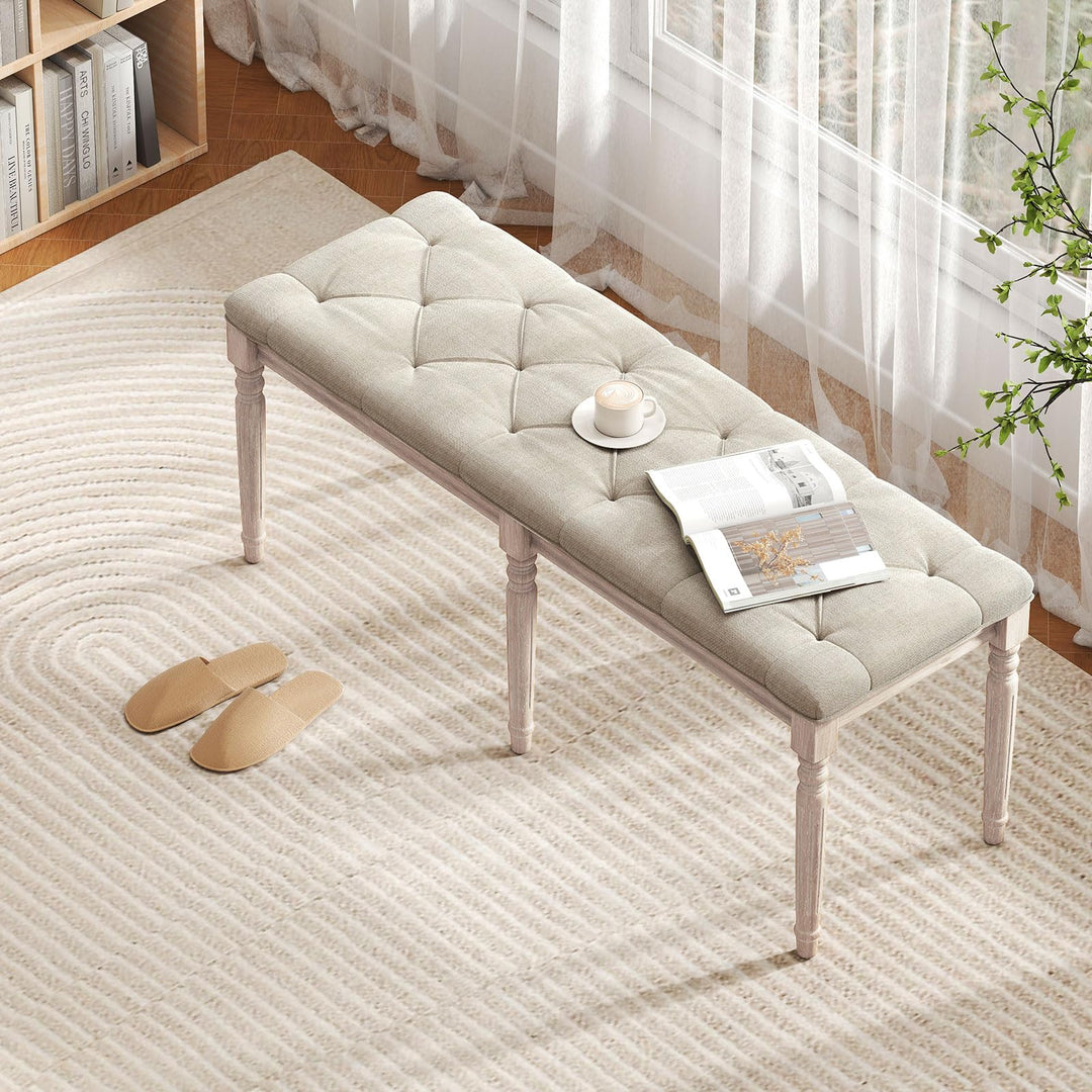 Giantex 47.5-inches Upholstered Dining Bench