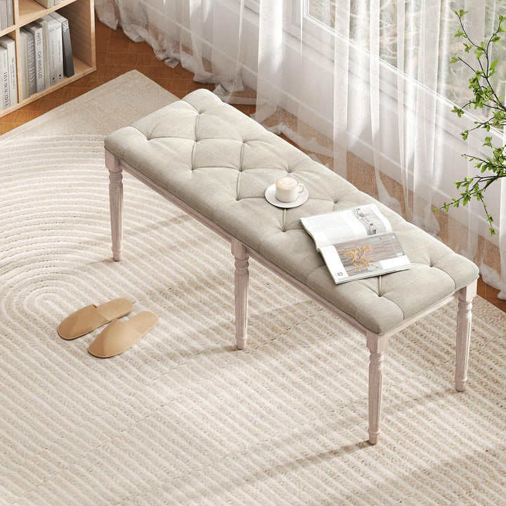 Giantex 47.5-inches Upholstered Dining Bench