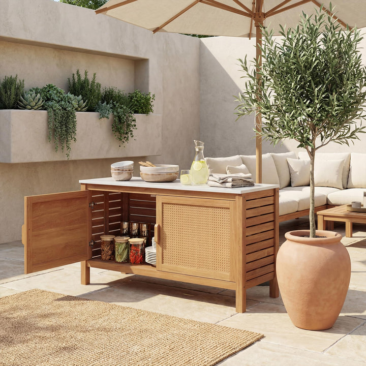 Giantex Acacia Wood Outdoor Cabinet