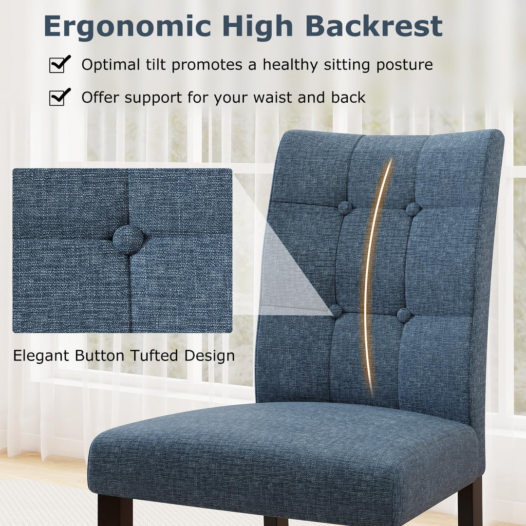 Giantex Upholstered Dining Chairs Set for Restaurant