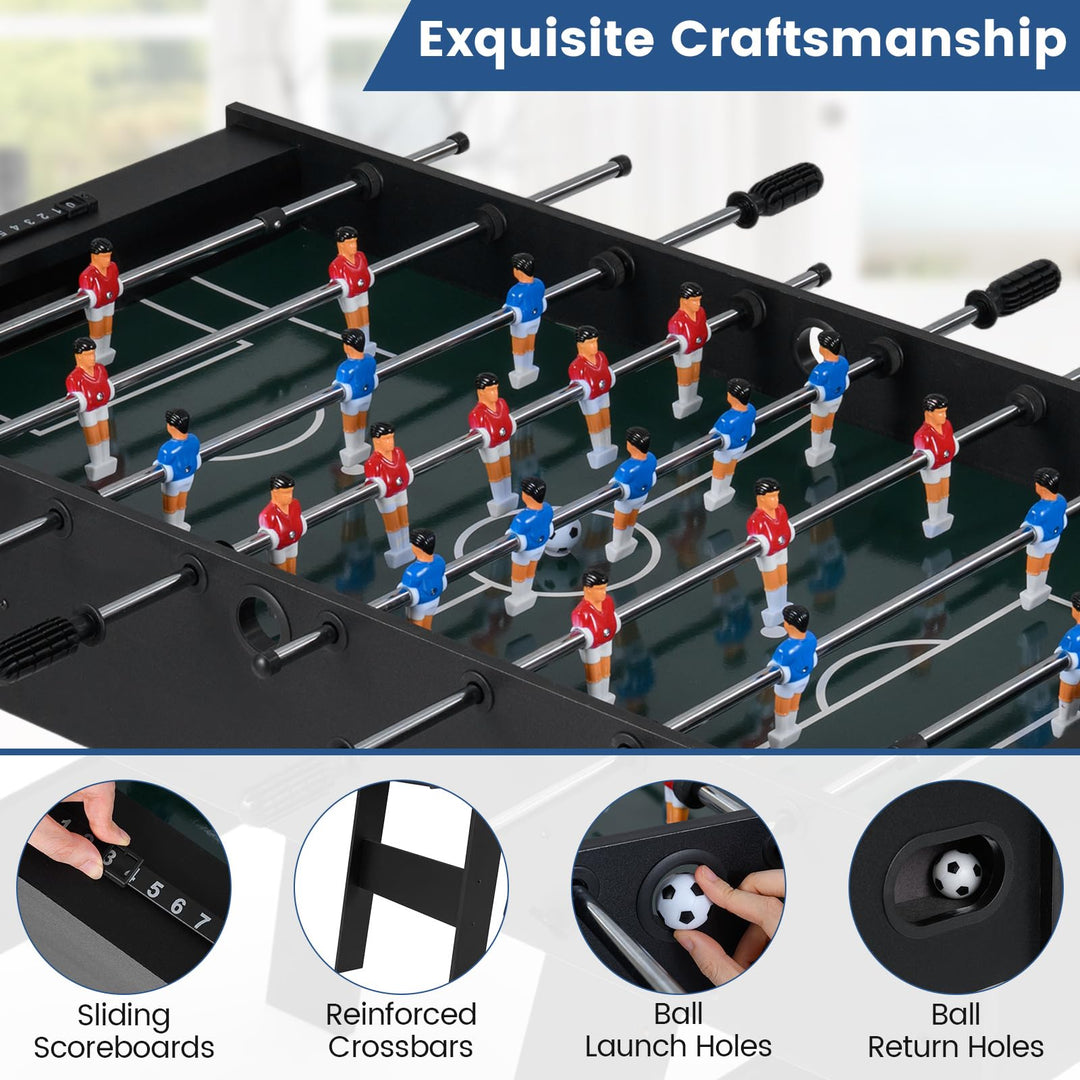 Giantex Foldable Foosball Table 48" Full Competition Sized Soccer Table Game w/22 Players