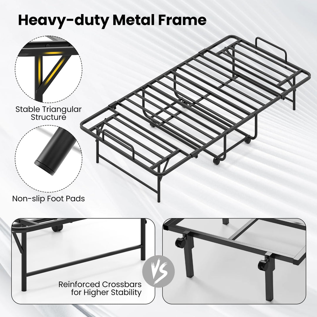 Giantex Twin Folding Bed Frame with Mattress