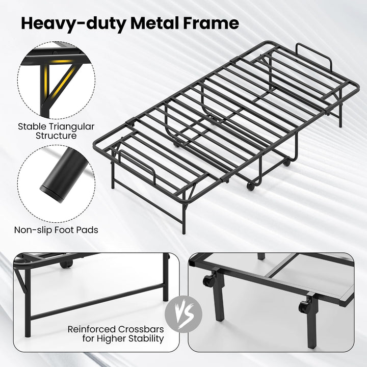 Giantex Twin Folding Bed Frame with Mattress