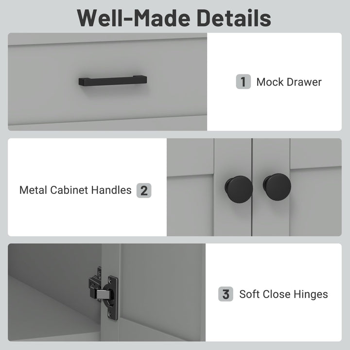 Giantex 24” Undermount Bathroom Cabinet with Ceramic Basin