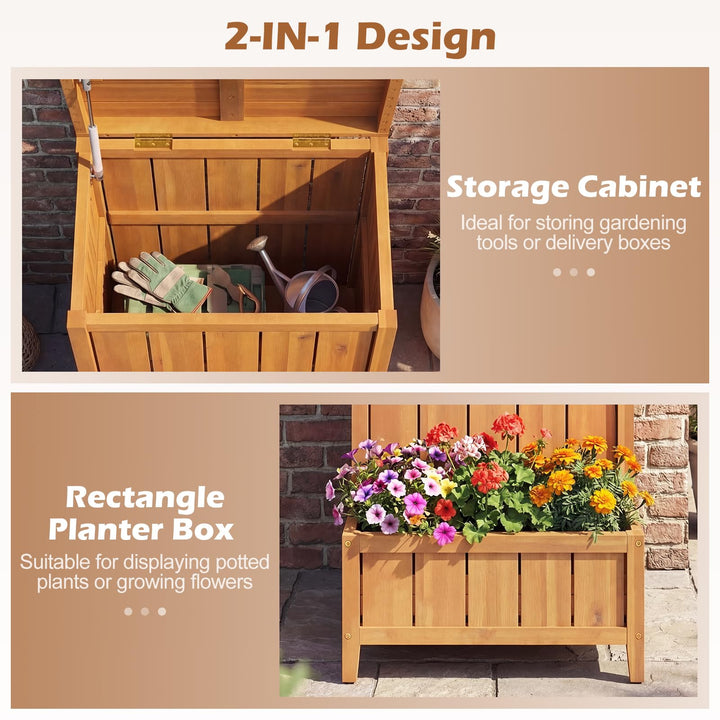 Giantex Outdoor Planter with Storage Box