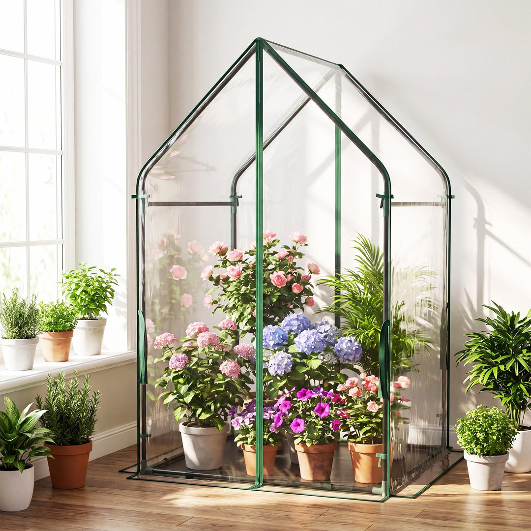 Giantex Mini Outdoor Portable Green House with Sturdy Metal Frame