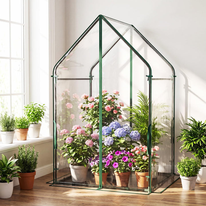 Giantex Mini Outdoor Portable Green House with Sturdy Metal Frame