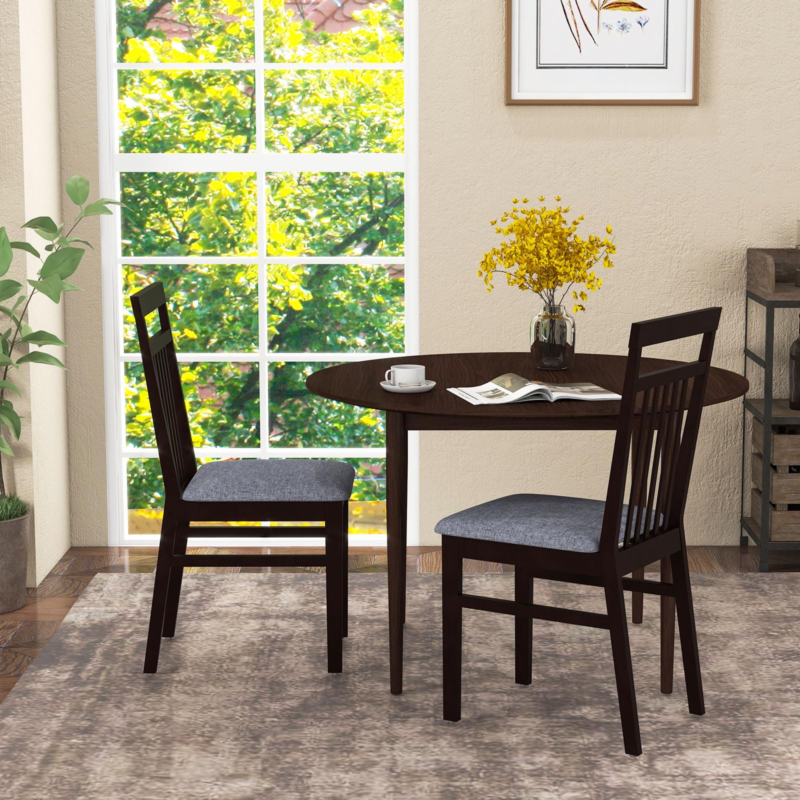 Giantex Wood Dining Chairs Set