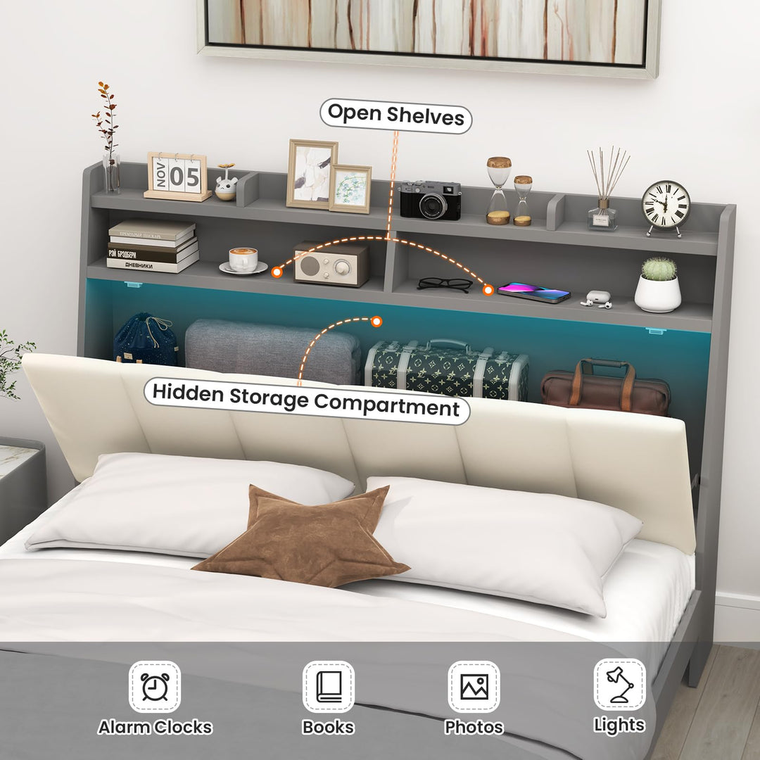 Giantex Full Size Bed Frame with Storage