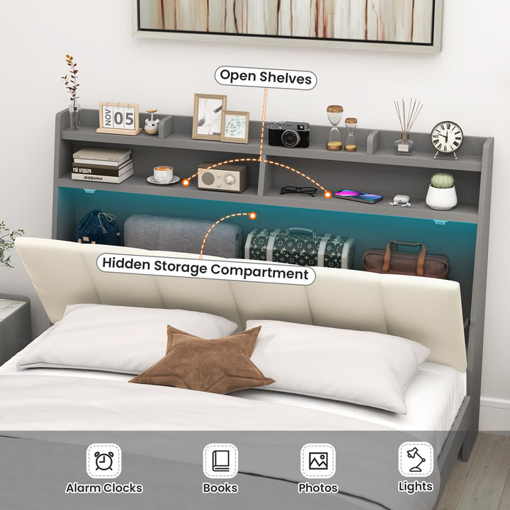 Giantex Full Size Bed Frame with Storage