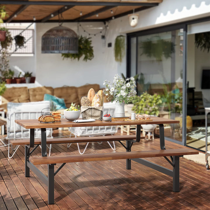 Giantex Picnic Table Bench Set for 6 or 4 Persons