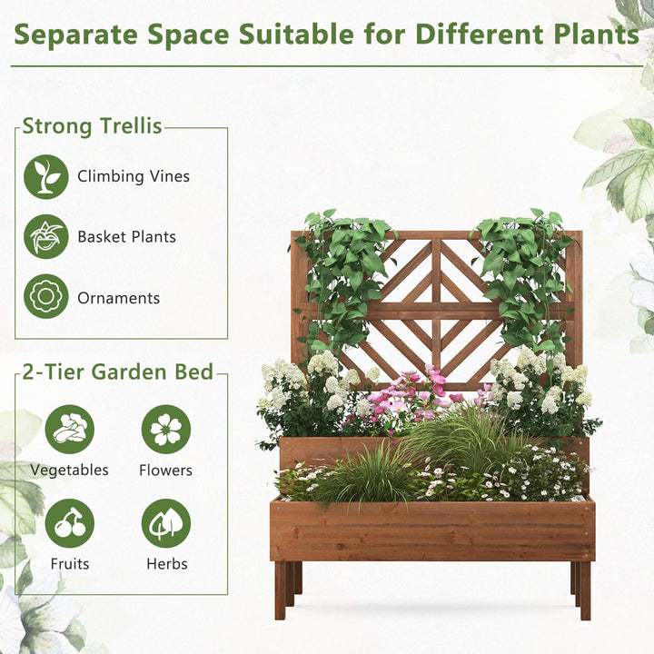 Giantex Raised Garden Bed with Trellis