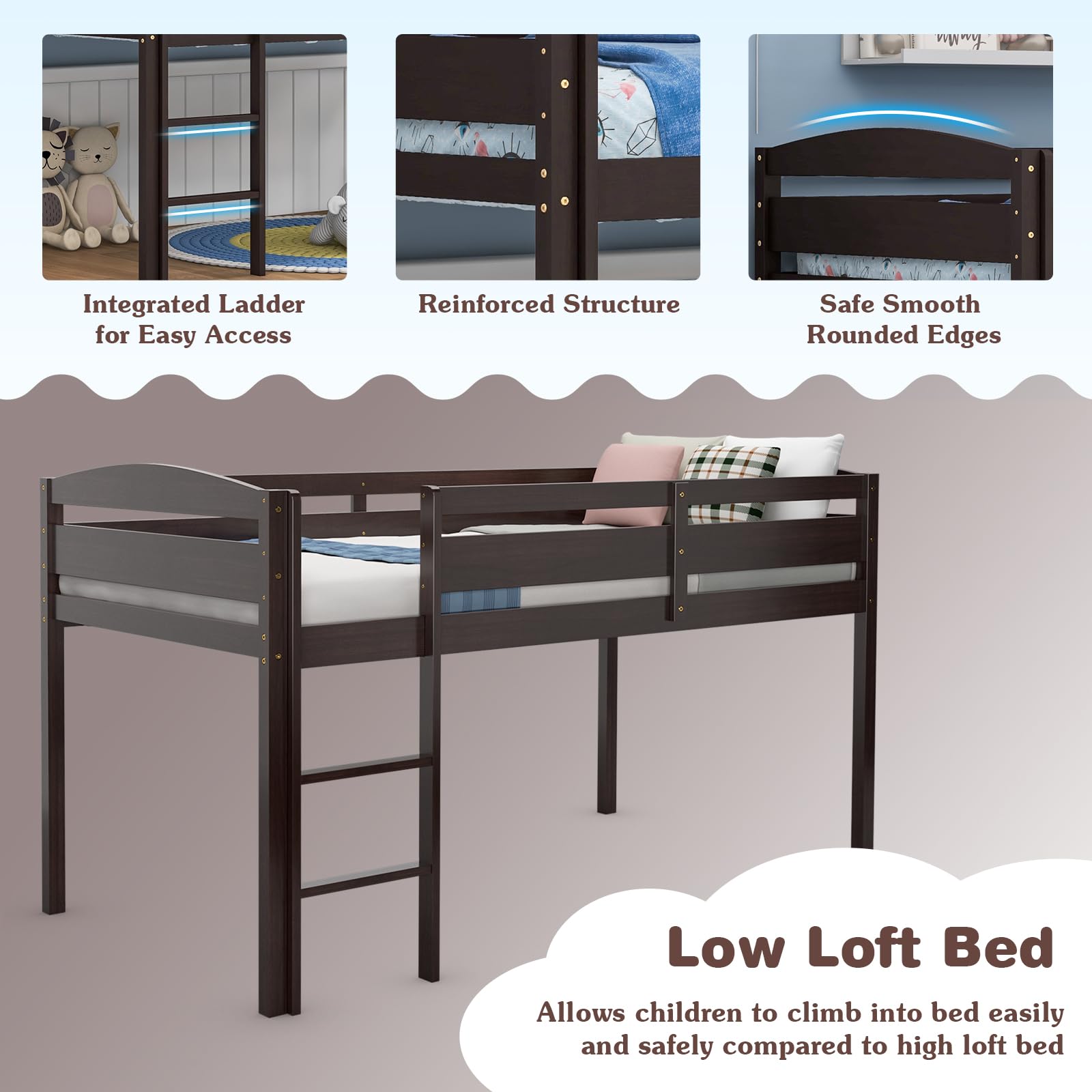 Giantex Loft Bed with Ladder