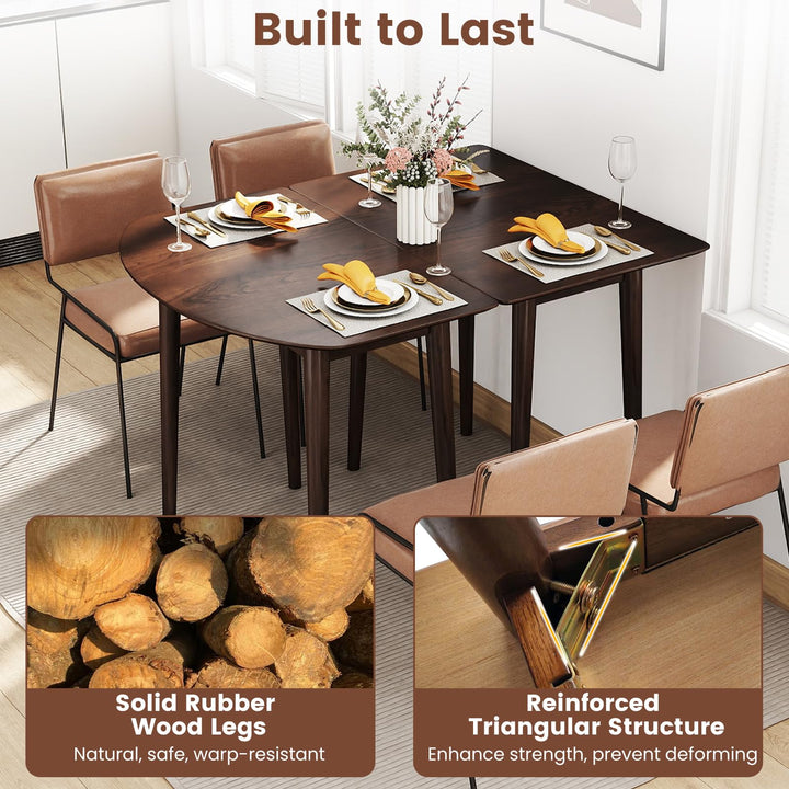 Giantex Extendable Dining Table for 6-8 People 68" Farmhouse Kitchen Table