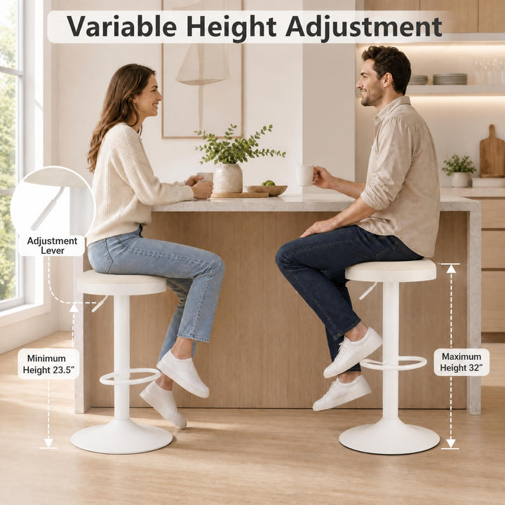 GIANTEX Modern Adjustable Height Swivel Bar Stools Set of 2/4 with Padded Seat