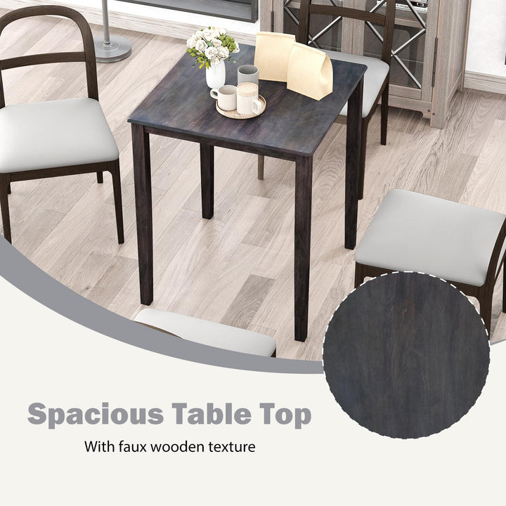 Giantex Square Dining Table with Solid Wood Frame