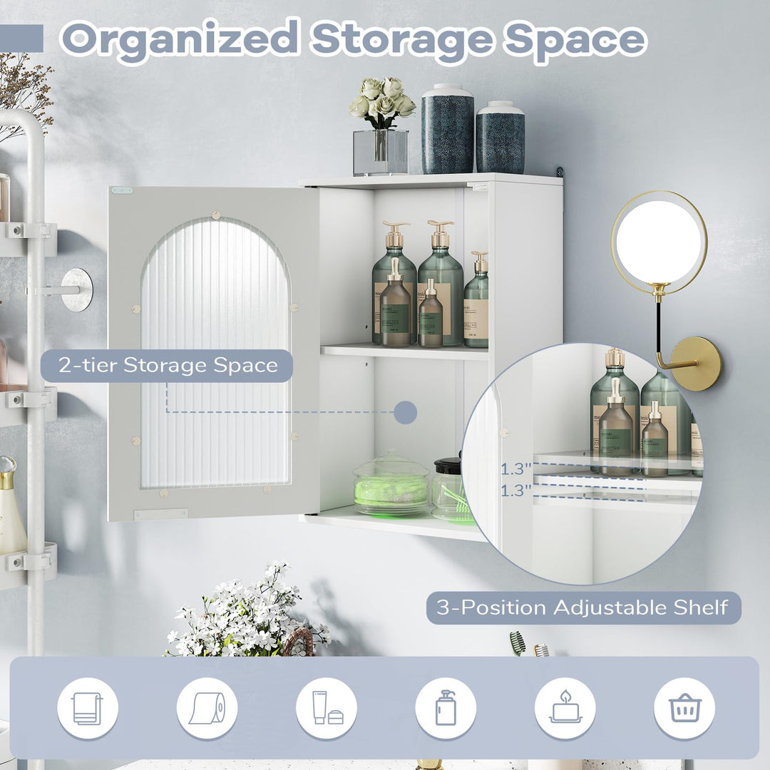 Giantex Wall Mounted Bathroom Cabinet Display Storage Medicine Cabinet