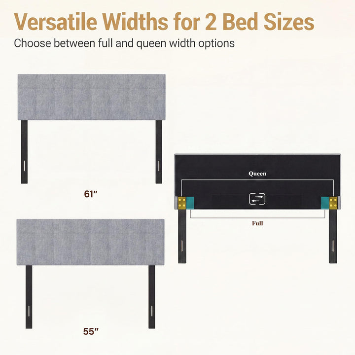 Giantex Queen/Full Size Linen Upholstered Headboard