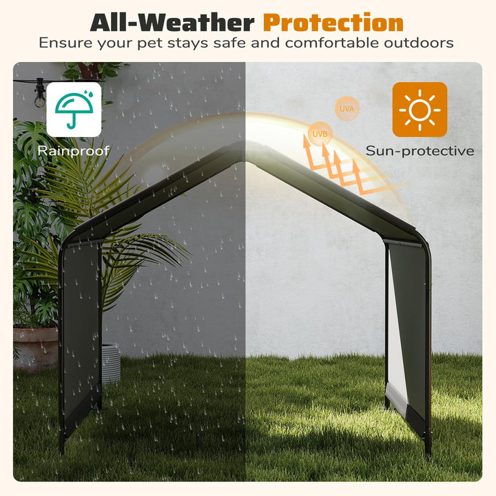Giantex Outdoor Dog Shade Shelter Canopy 4'x 4'x 3.5' Waterproof Pet Tent with PU Coating