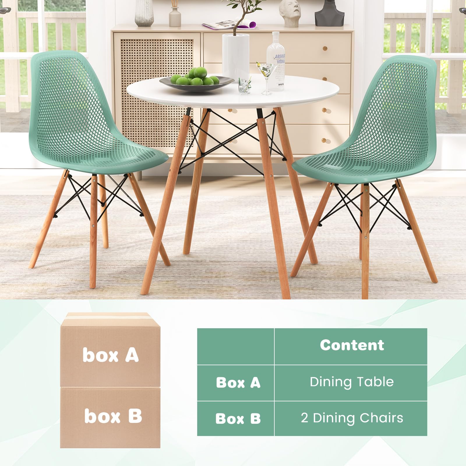 Giantex Dining Table Set for 2 or 4