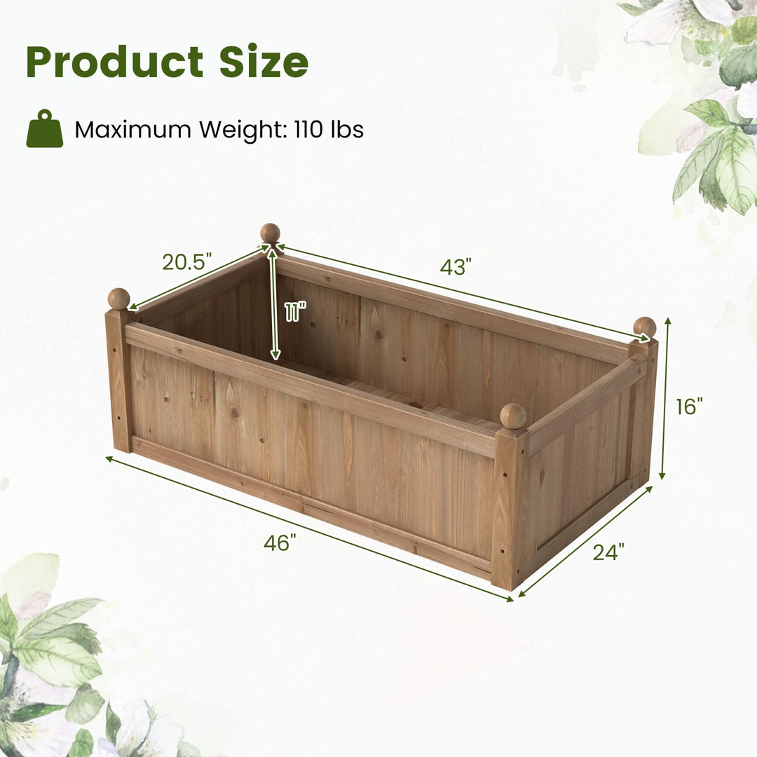Giantex Wood Raised Garden Bed