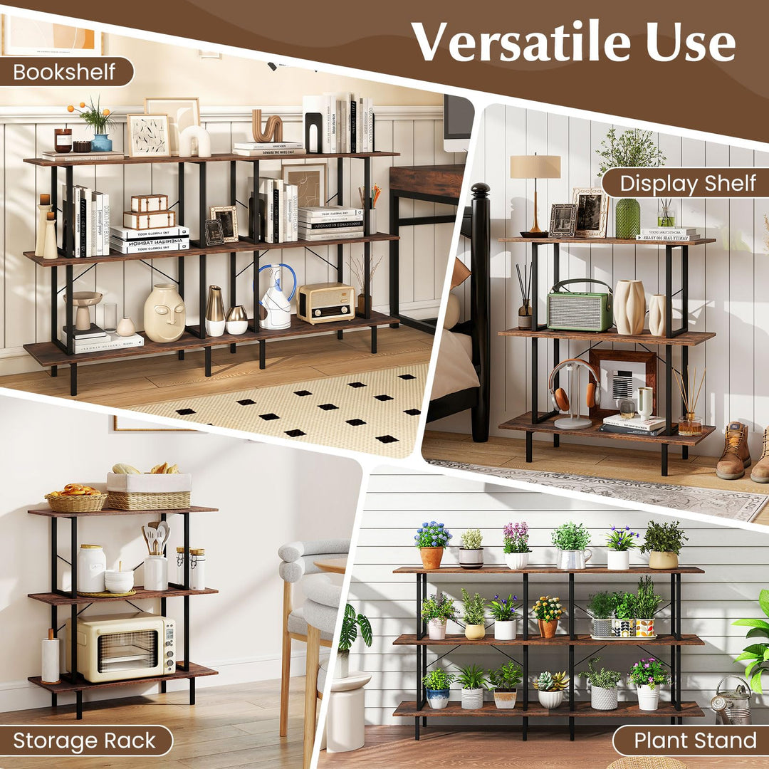 GIANTEX 31.5" Wide 3-Tier Industrial Bookcase with Open Shelves (1/2)