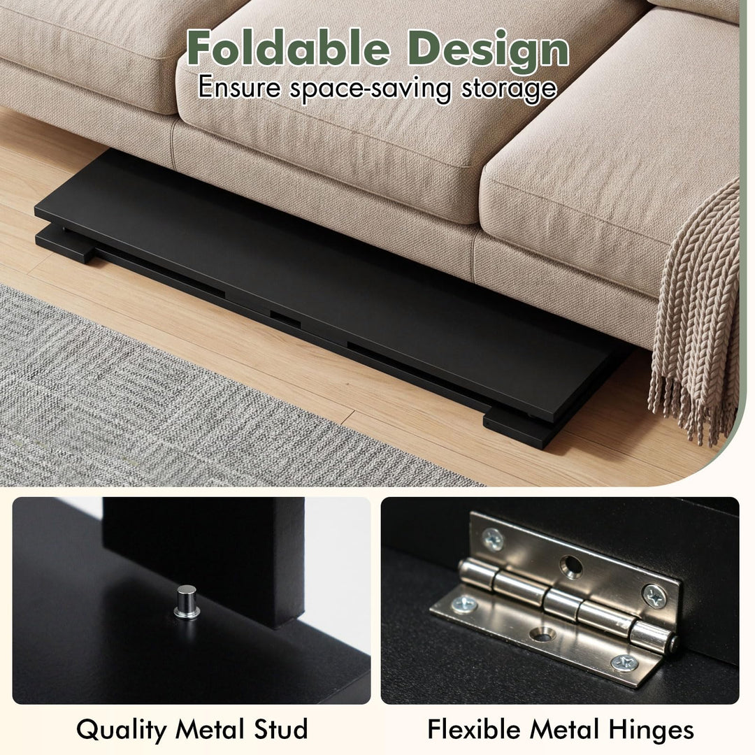 Giantex 31.5" Small Folding Coffee Table with Foldable Legs