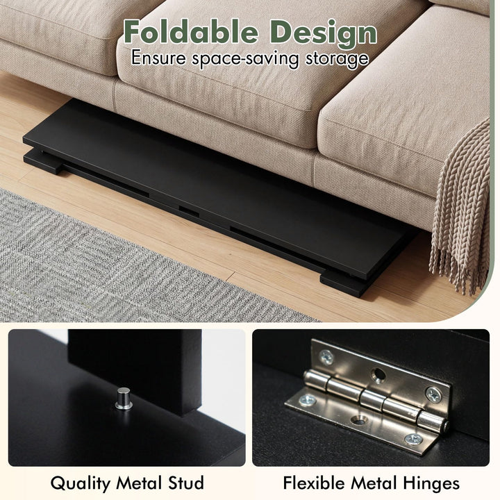 Giantex 31.5" Small Folding Coffee Table with Foldable Legs