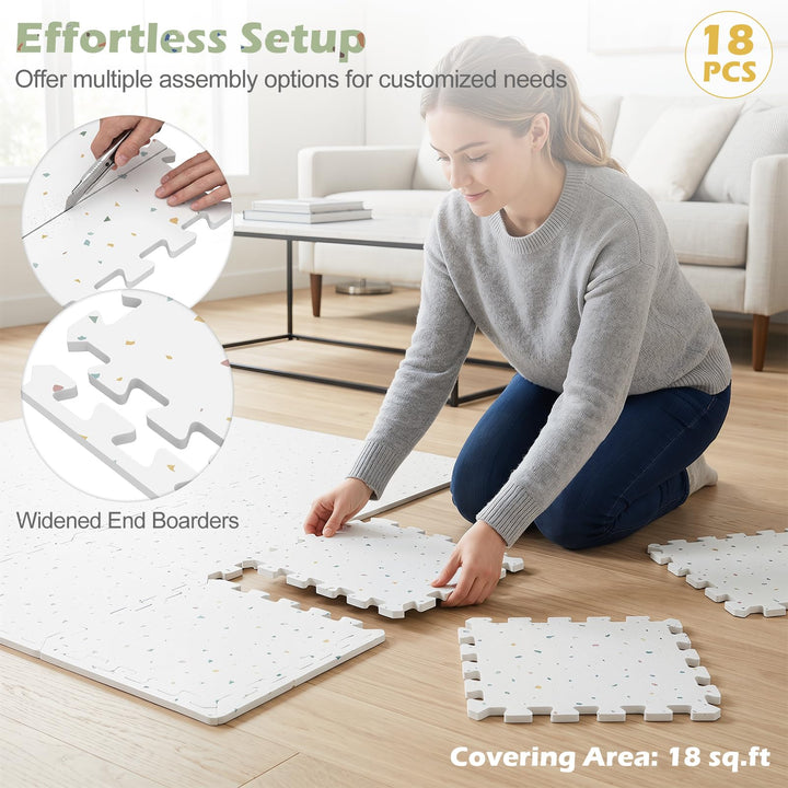 Giantex Interlocking EVA Foam Floor Tiles with Borders