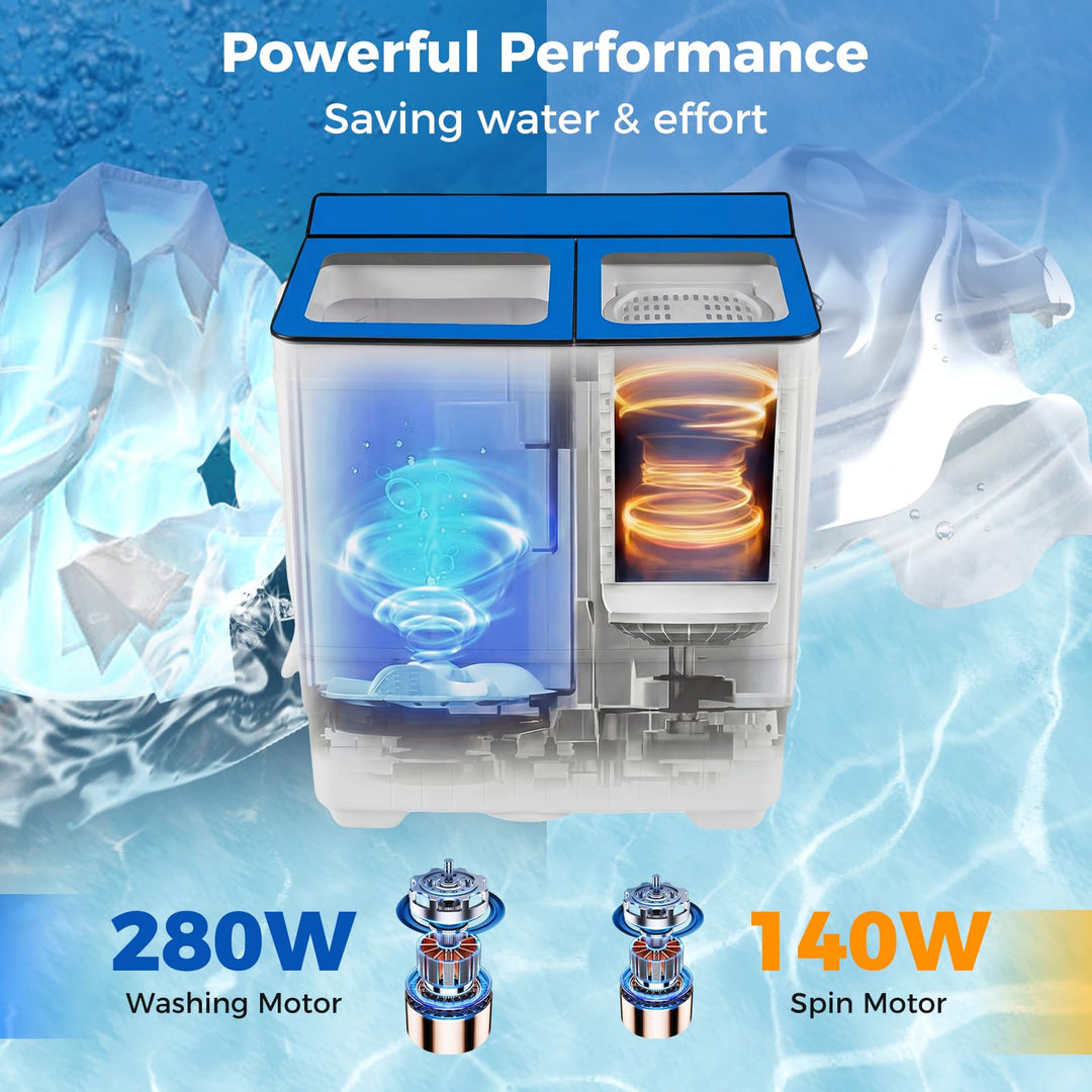 Giantex Portable Washing Machine with 18 LBS Washer and 8 LBS Spinner Combo