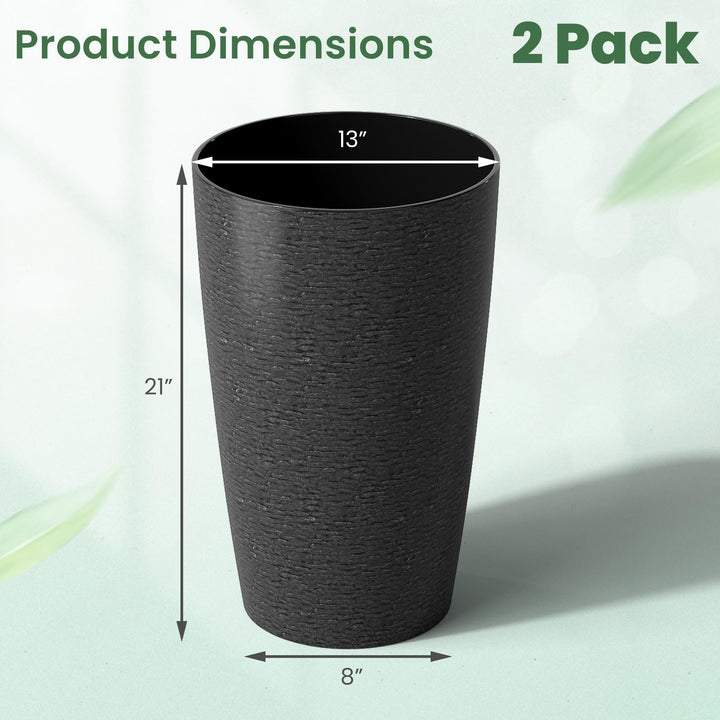 Giantex 21” Tall Round Tapered All Weather Flower Pots Set of 2