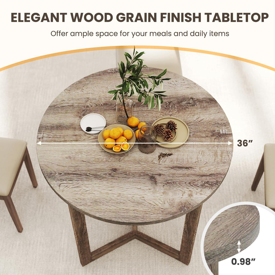 Giantex 36" Round Dining Table for 4