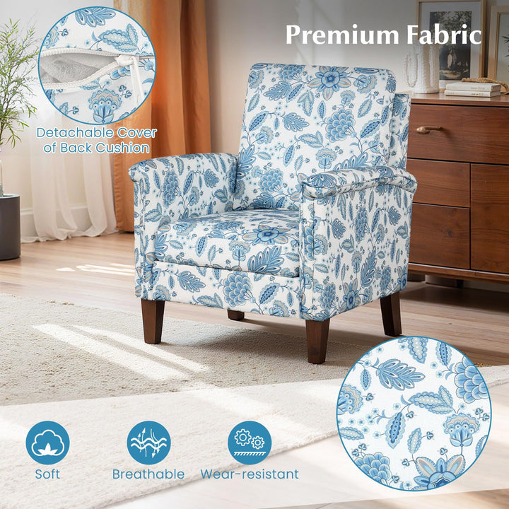 Giantex Upholstered Accent Chair with Floral Pattern