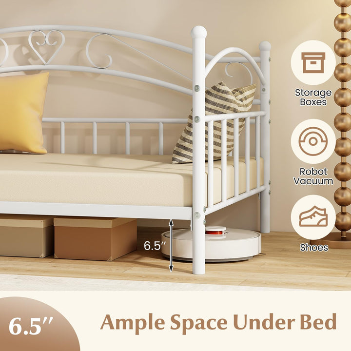 Giantex Modern Sofa Day Bed with Stylish Headboard & 12 Metal Slats Support