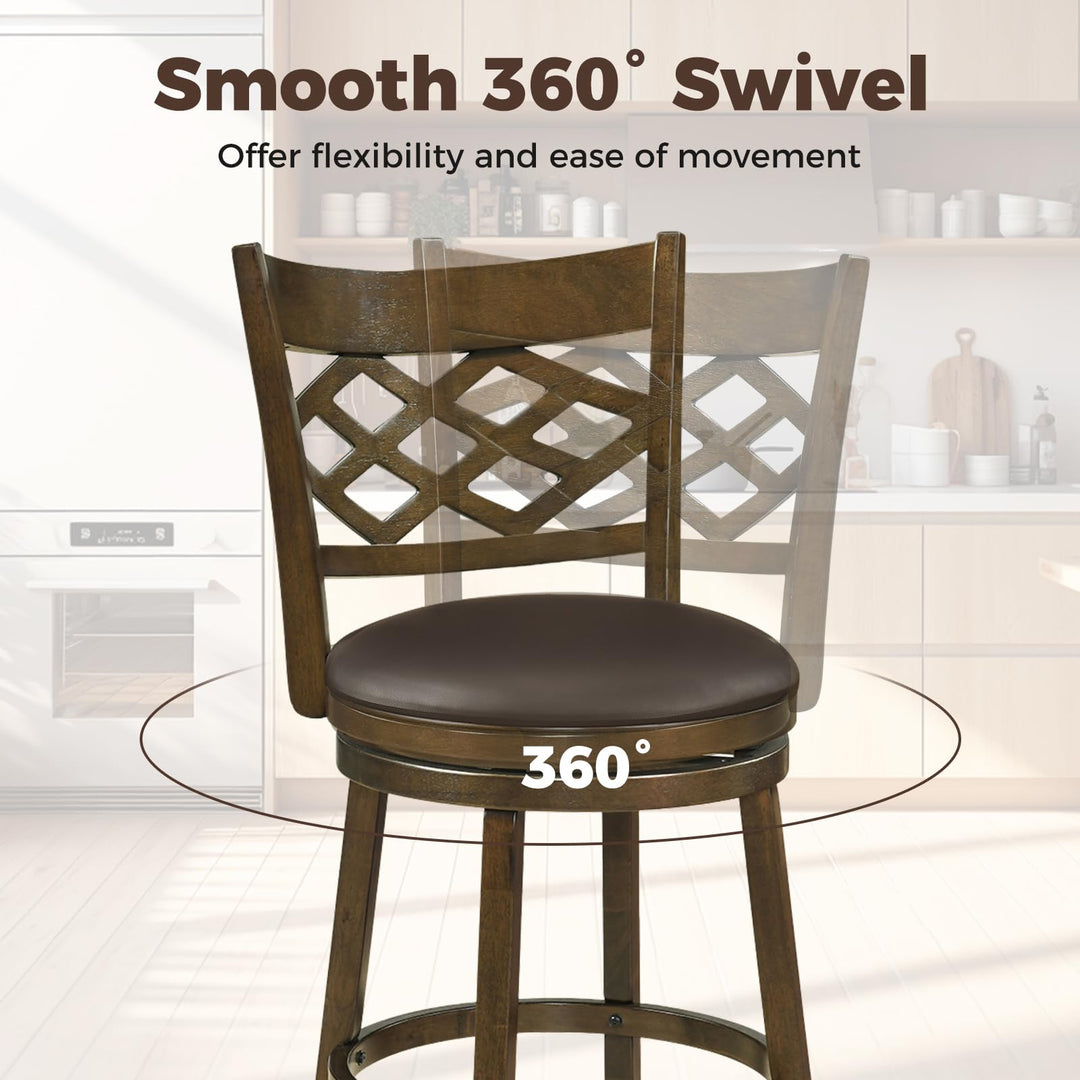 Giantex Swivel Bar Stools Set of 2/4 26"/31" Bar Height Chairs