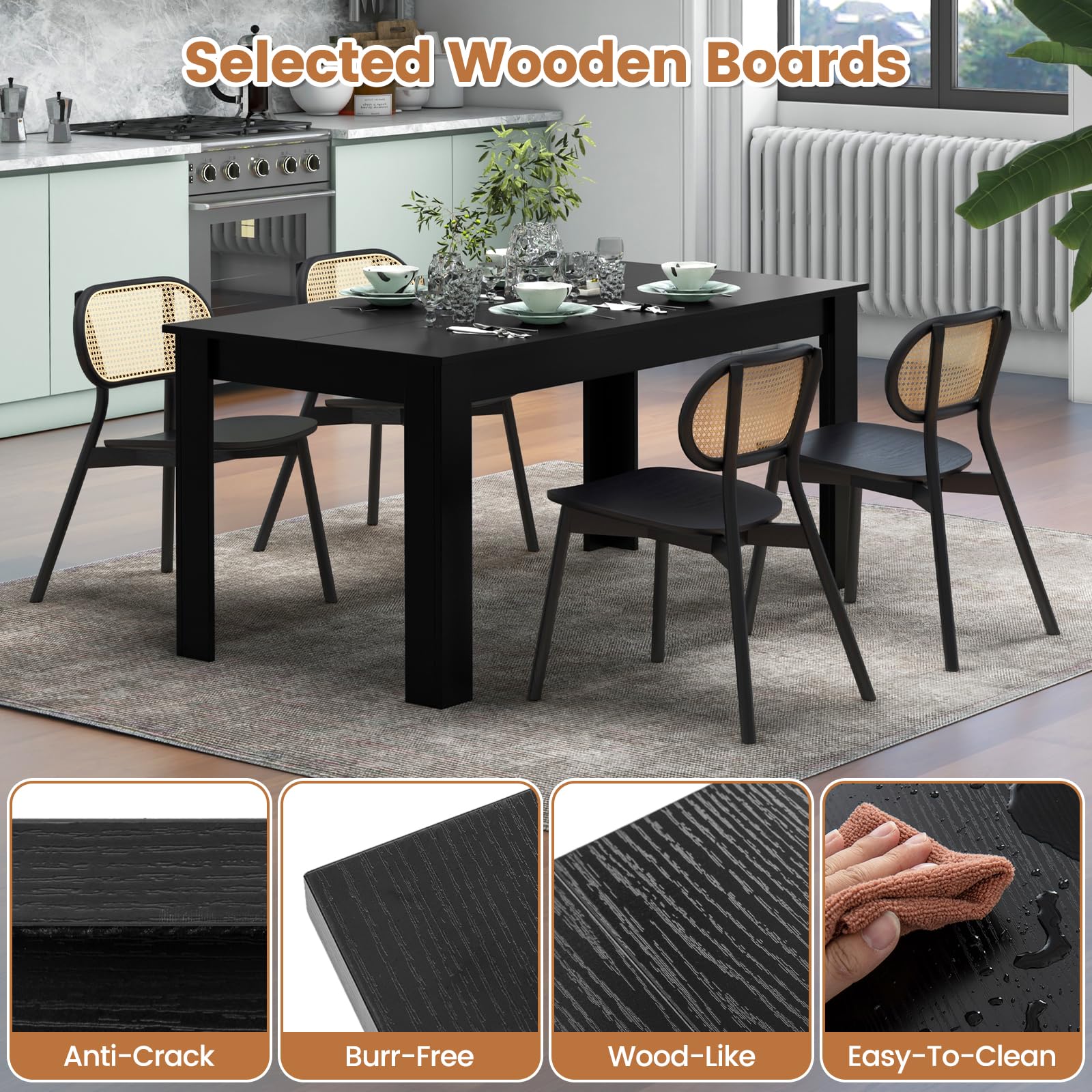 Amazon.com - Giantex Dining Table, Kitchen Table, 63