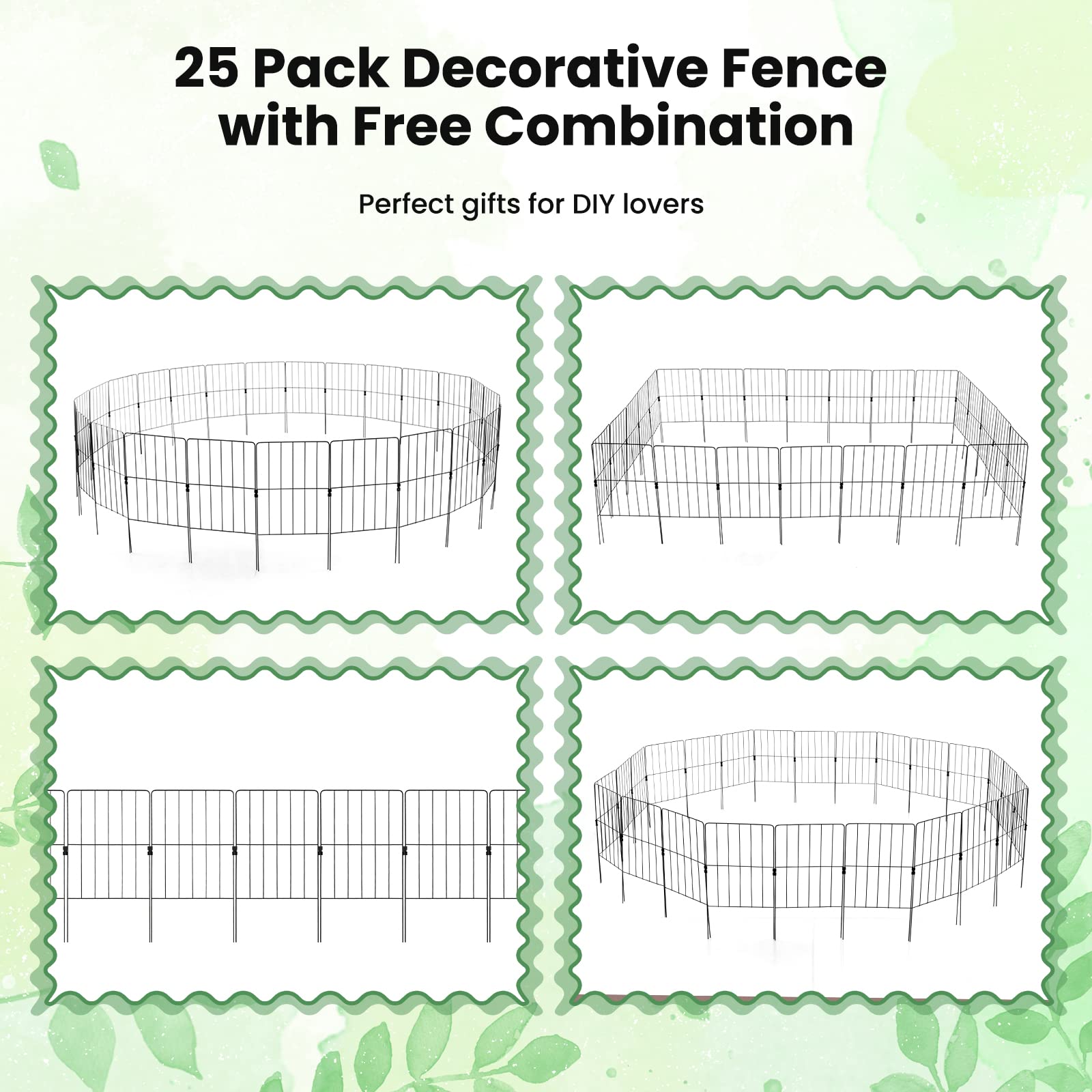 Giantex Decorative Garden Fence 25 Panels