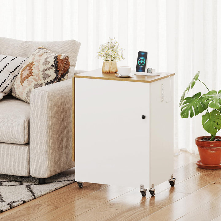 Giantex Folding Sewing Table with Charging Station