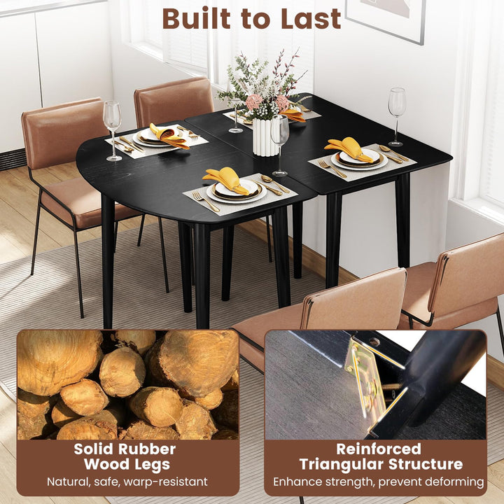 Giantex Dining Table Set with 2 Rectangular Dinner Tables for 4-6