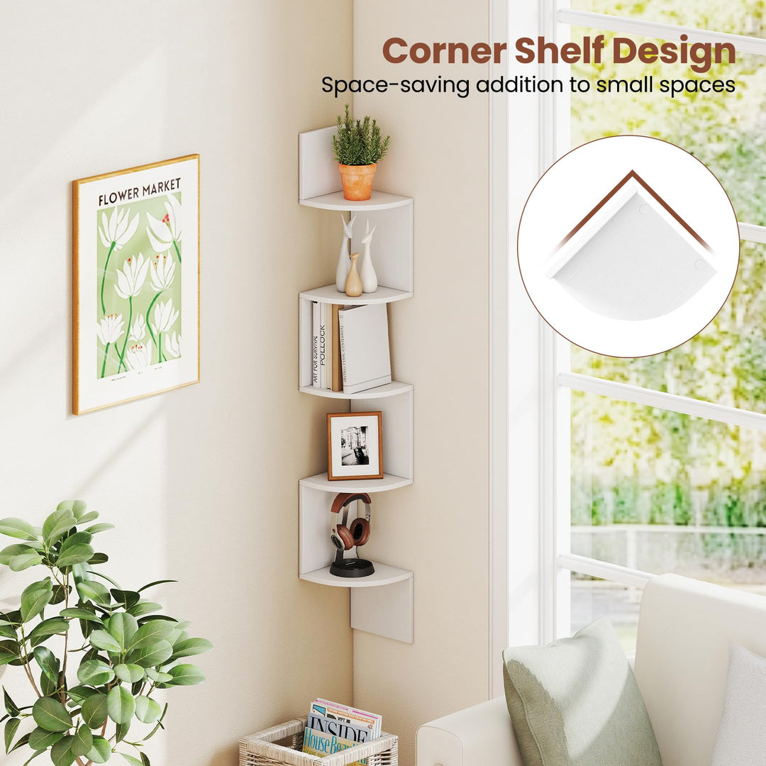Giantex Corner Shelf Wall Mounted Set of 1/2