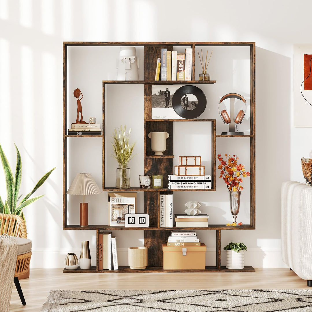 Giantex 7-Tier Geometric Bookshelf
