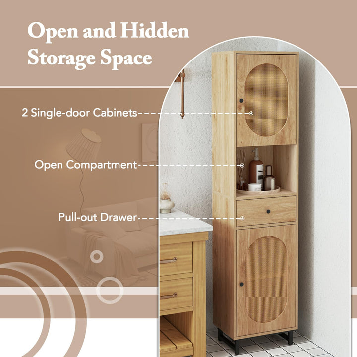 Giantex 67" Tall Bathroom Cabinet