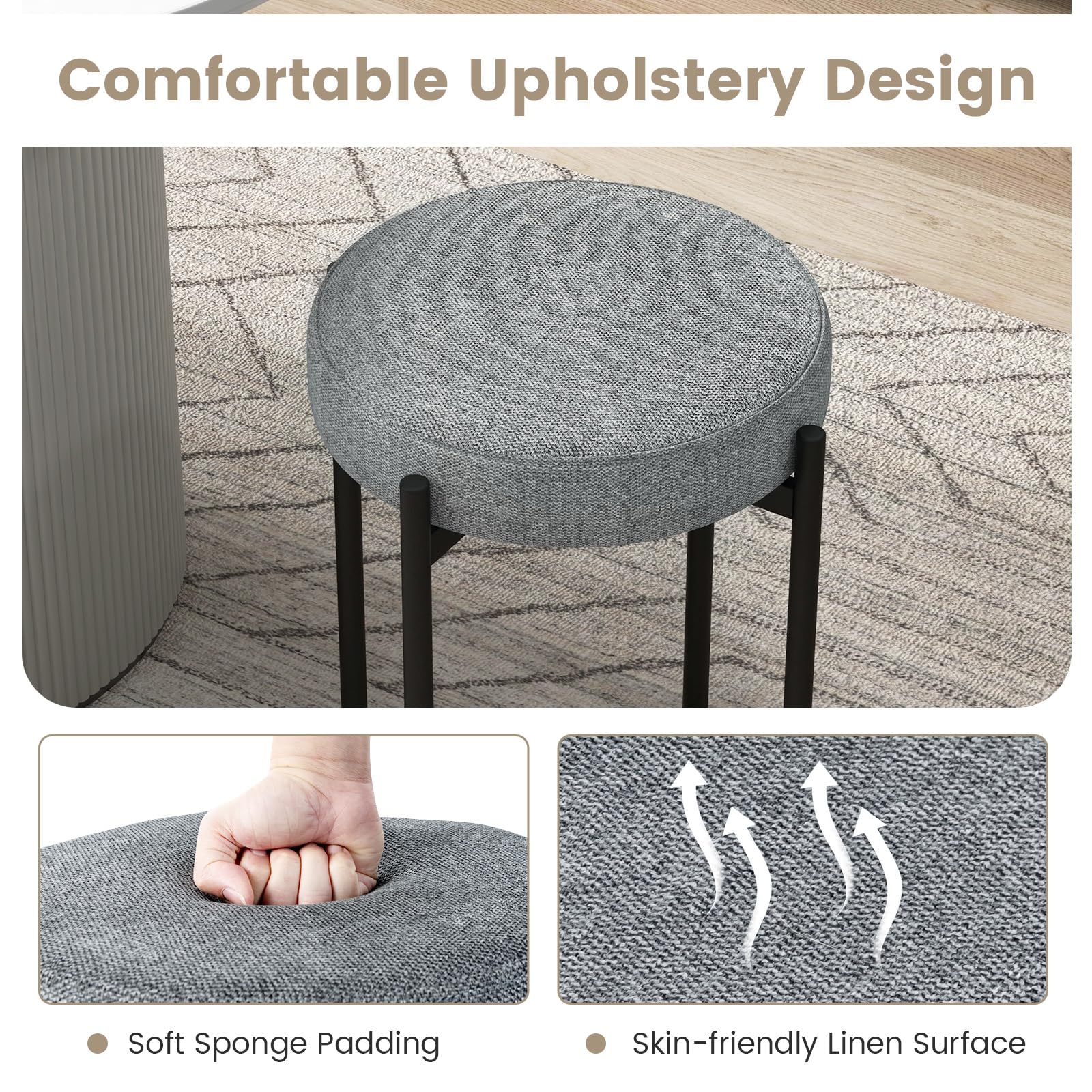 Giantex Stackable Stools Set of 4