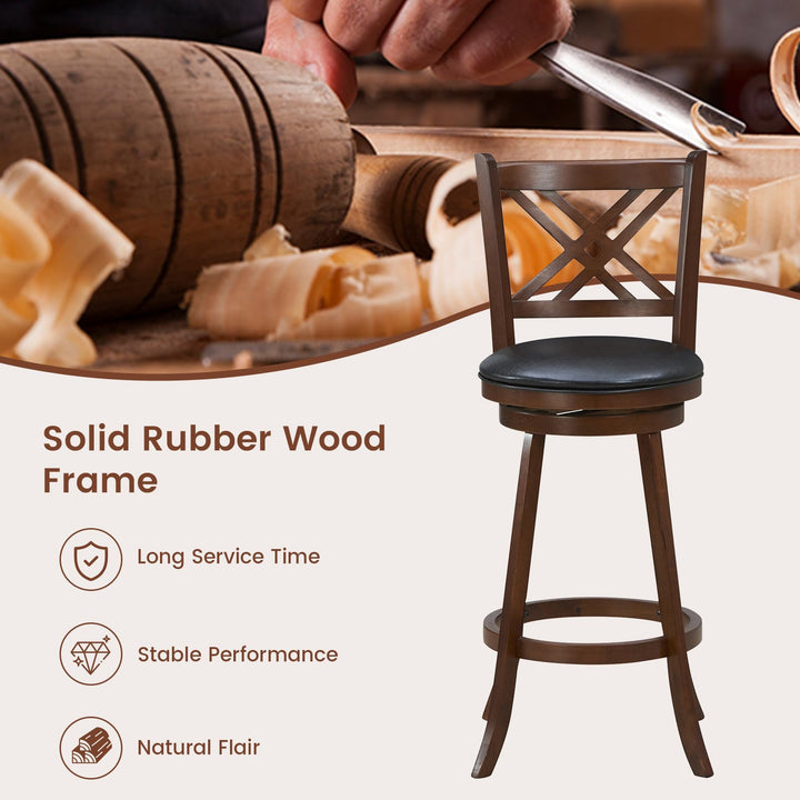 360° Swivel Barstools Set of 2 - Giantex